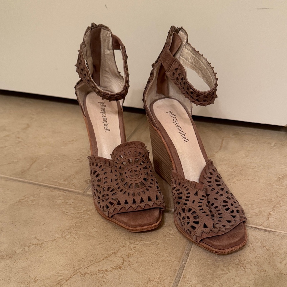 Jeffrey Campbell Brown Cut-Out Heels